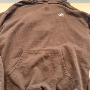 ALO Yoga Men's Chocolate Brown Hoodie